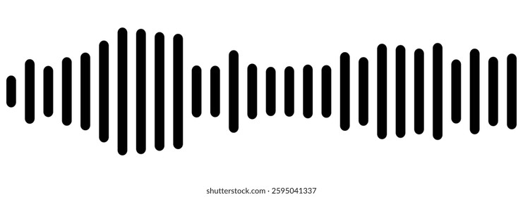 sound wave illustration logo vector icon template. Podcast sound waves and audio soundwave of voice message records, vector icons. Podcast sound waves for online audio streaming and podcasting. EPS 10