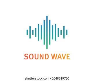 sound wave ilustration logo vector icon template