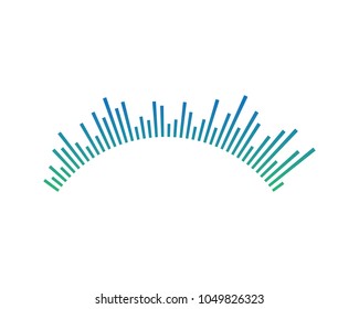 sound wave ilustration logo vector icon template