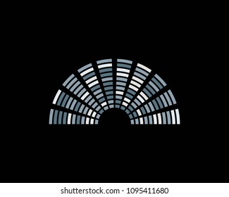 sound wave ilustration logo vector icon template
