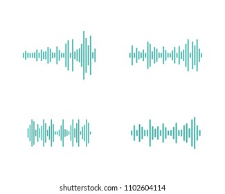 sound wave ilustration logo vector icon template
