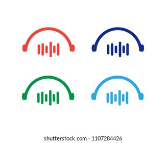 sound wave ilustration logo vector icon template
