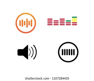 sound wave ilustration logo vector icon template
