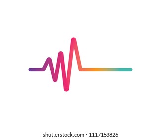 sound wave ilustration logo vector icon template