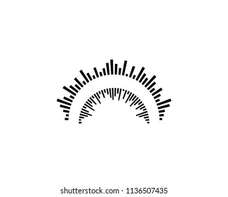 sound wave ilustration logo vector icon template
