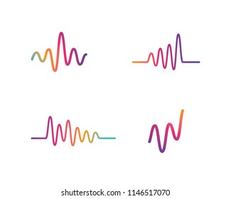 sound wave ilustration logo vector icon template