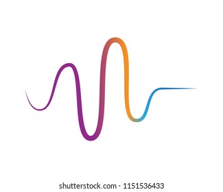 sound wave ilustration logo vector icon template