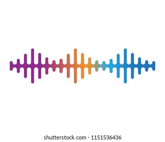 sound wave ilustration logo vector icon template