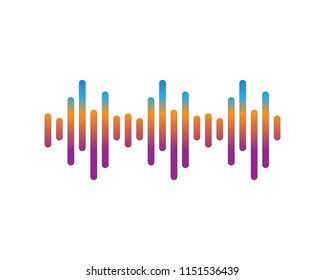 sound wave ilustration logo vector icon template
