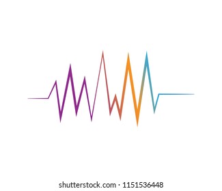 sound wave ilustration logo vector icon template