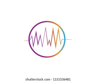 sound wave ilustration logo vector icon template