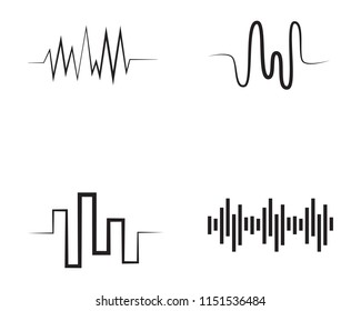 sound wave ilustration logo vector icon template