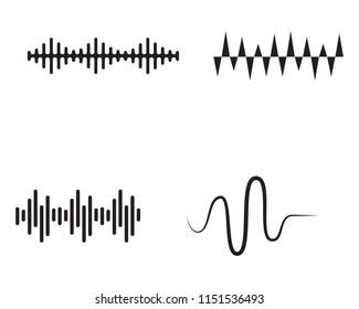 sound wave ilustration logo vector icon template