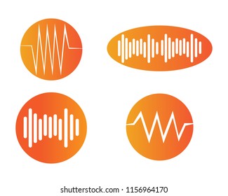 sound wave ilustration logo vector icon template