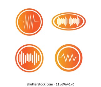 sound wave ilustration logo vector icon template