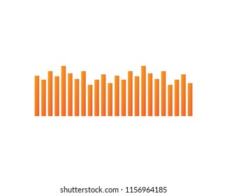 sound wave ilustration logo vector icon template
