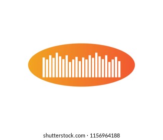 sound wave ilustration logo vector icon template
