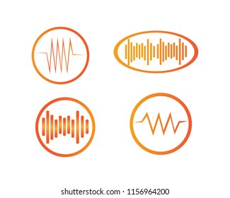 sound wave ilustration logo vector icon template