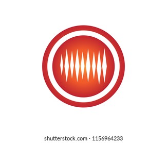 sound wave ilustration logo vector icon template

