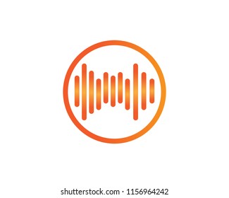 sound wave ilustration logo vector icon template