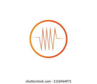 sound wave ilustration logo vector icon template