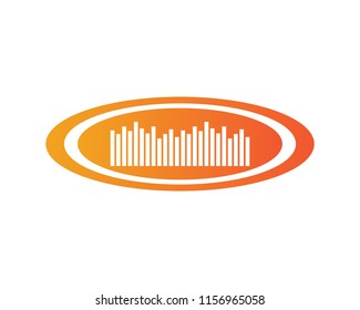 sound wave ilustration logo vector icon template