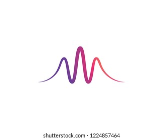 sound wave ilustration logo vector icon template