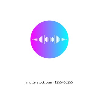Sound wave ilustration logo vector icon template