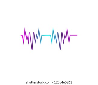 Sound wave ilustration logo vector icon template