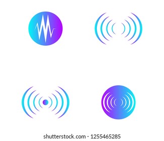 Sound wave ilustration logo vector icon template
