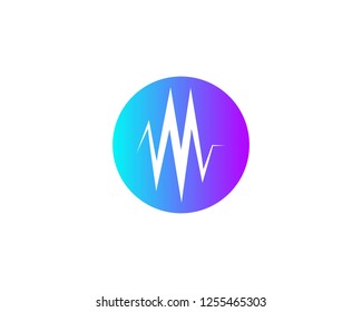 Sound wave ilustration logo vector icon template
