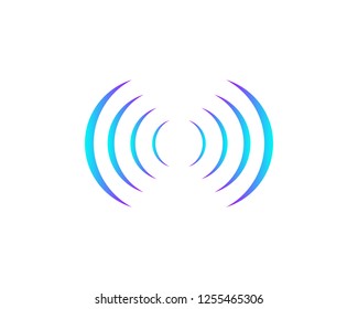 Sound wave ilustration logo vector icon template