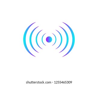 Sound wave ilustration logo vector icon template