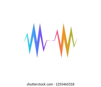 Sound wave ilustration logo vector icon template