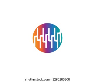 sound wave ilustration logo vector icon template