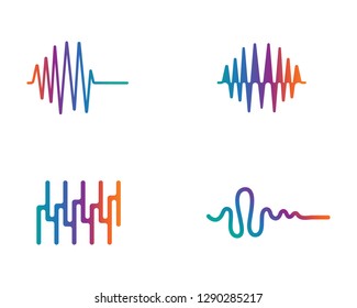 sound wave ilustration logo vector icon template