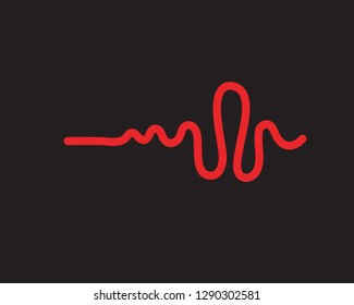 sound wave ilustration logo vector icon template