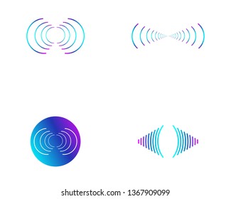 
Sound wave ilustration logo vector icon template - Vector