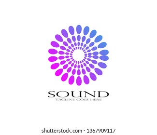 
Sound wave ilustration logo vector icon template - Vector