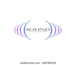 
Sound wave ilustration logo vector icon template - Vector
