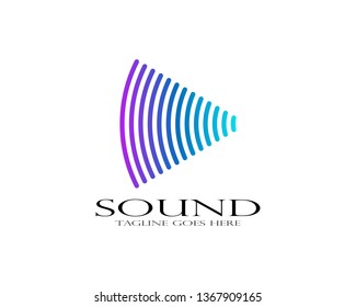 
Sound wave ilustration logo vector icon template - Vector