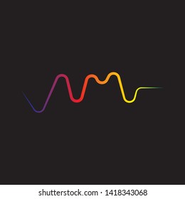 sound wave ilustration logo vector icon template