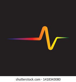 sound wave ilustration logo vector icon template