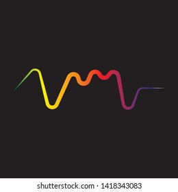 sound wave ilustration logo vector icon template