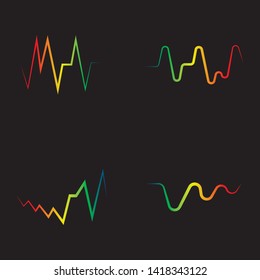 sound wave ilustration logo vector icon template