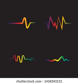 sound wave ilustration logo vector icon template