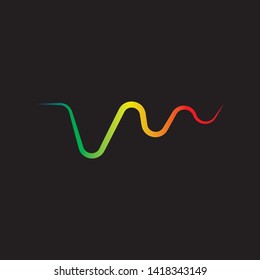 sound wave ilustration logo vector icon template