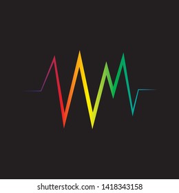 sound wave ilustration logo vector icon template