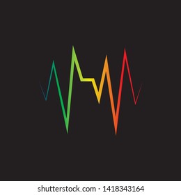 sound wave ilustration logo vector icon template