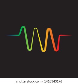 sound wave ilustration logo vector icon template